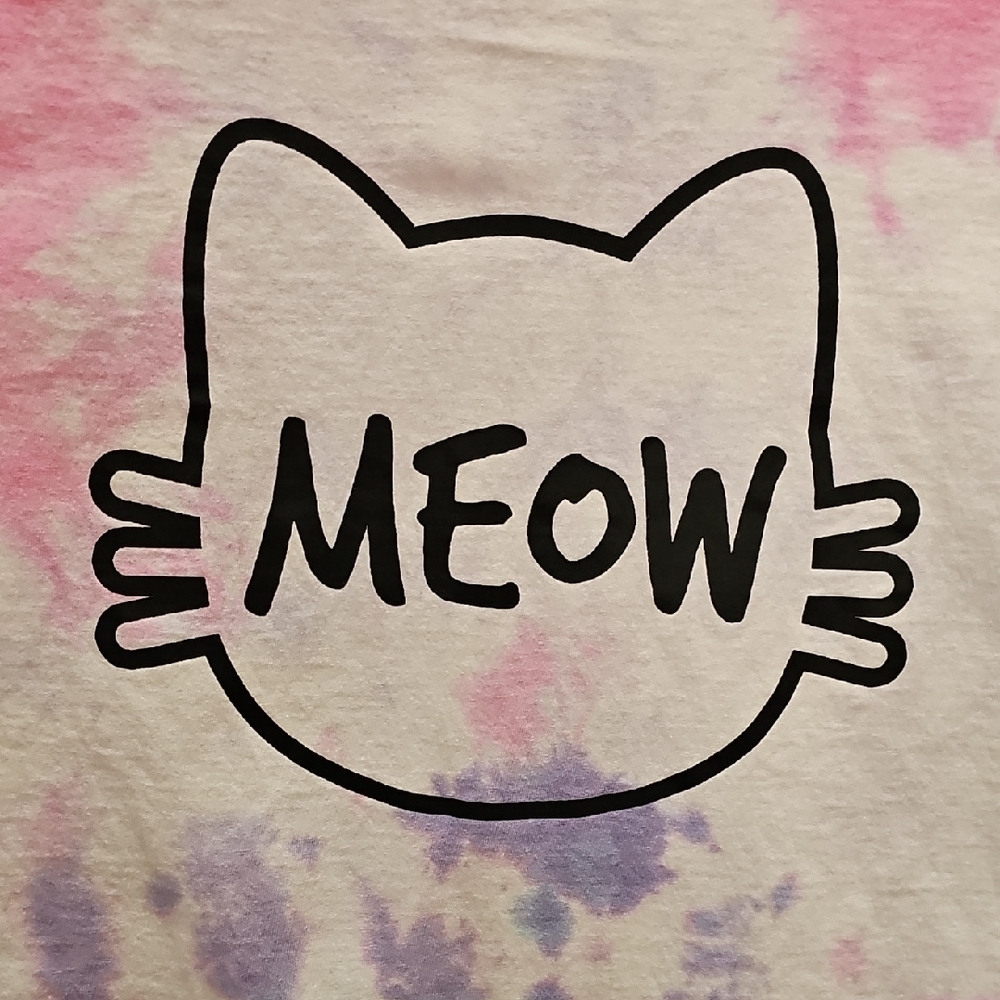 EUC Cat Lover's Tie-Dye T-Shirt